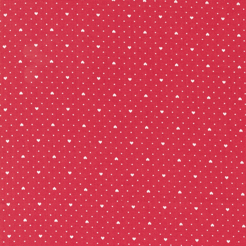 Lighthearted Heart Dot Red 55298 12 by Camille Roskelley Moda 1/2 yard image 1