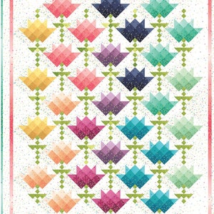 Ombre' Flower Bouquet Quilt Kit- 56" X 70