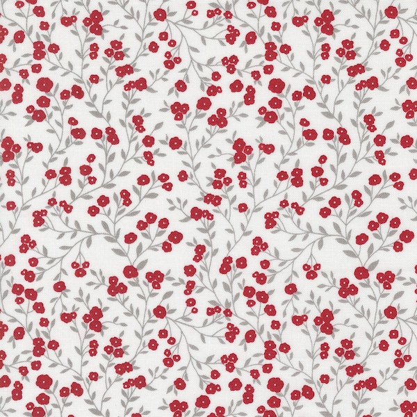 Old Glory American Meadow Cloud Red 5201 11 by Lella Boutique for Moda - 1/2 yard