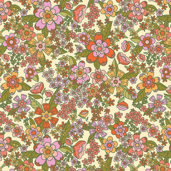 Stay Groovy Sunshine from Flower Bloom FBL90704 by  Art Gallery Fabrics- Half Yard