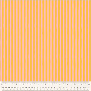 May include: A seamless fabric pattern with alternating vertical stripes of yellow and pink.