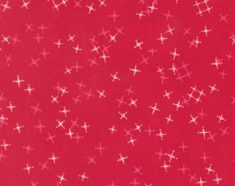 Darling Peony Tiny Pluses Lipstick 48794 15 by Robin Pickens for Moda - 1/2 Yard