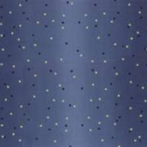 May include: A blue fabric with a subtle gradient and a scattered pattern of small, white dots.