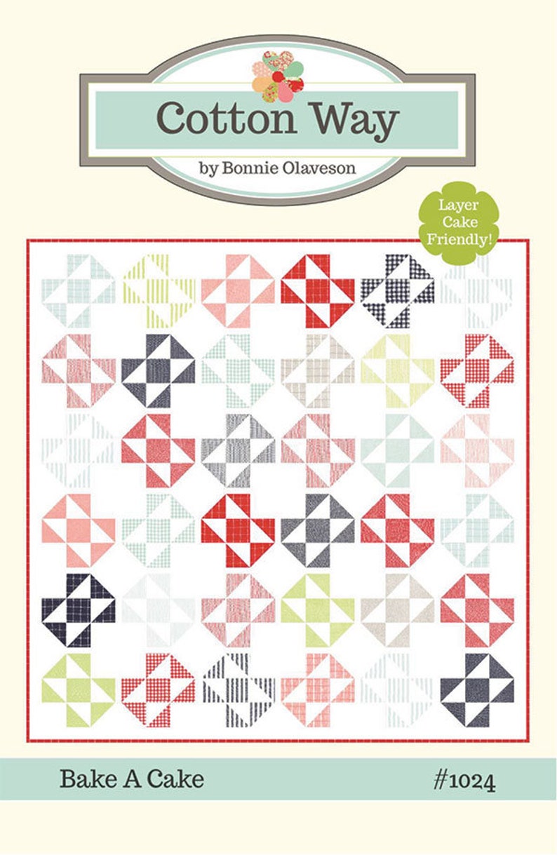 Bake A Cake Quilt Kit using Bonnie and Camille Wovens by Thimbleblossoms-