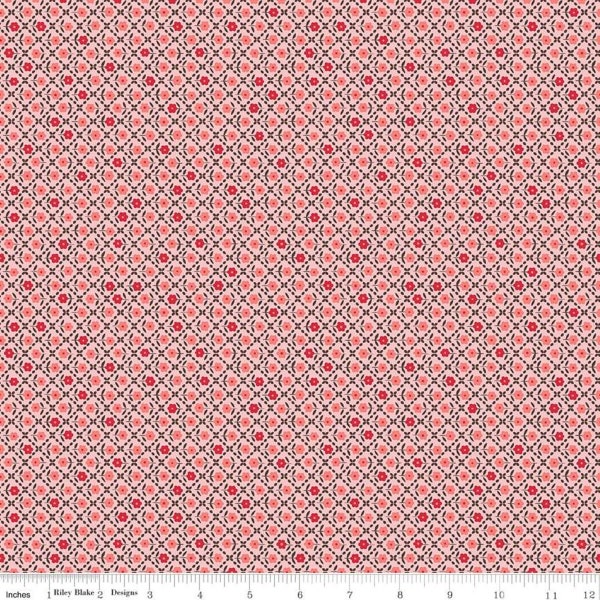 Flea Market NEEDLEPOINT C10224-PINK by Lori Holt - Riley Blake Design- 1 yard