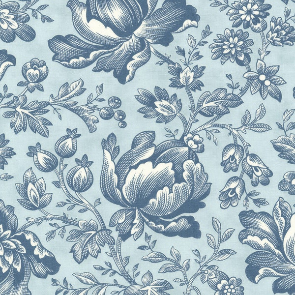 Cascade Romantic Toile Sky 44320 13  by 3 Sisters- Moda-