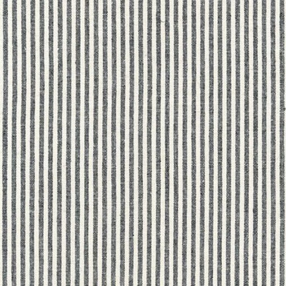 Essex Yarn Dyed: Thin Stripe in Black Essex Yarn Dyed: Thin Stripe in Black