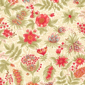 Collections for a Cause Etchings Joyful Jacobean Parchment 44332 11 by Howard Marcus and 3 Sisters- Moda- 1/2 Yard