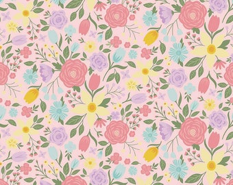 Bunny Trail Main C14250-Pink  by Dani Mogstad for Riley Blake Fabric- 1/2 YARD