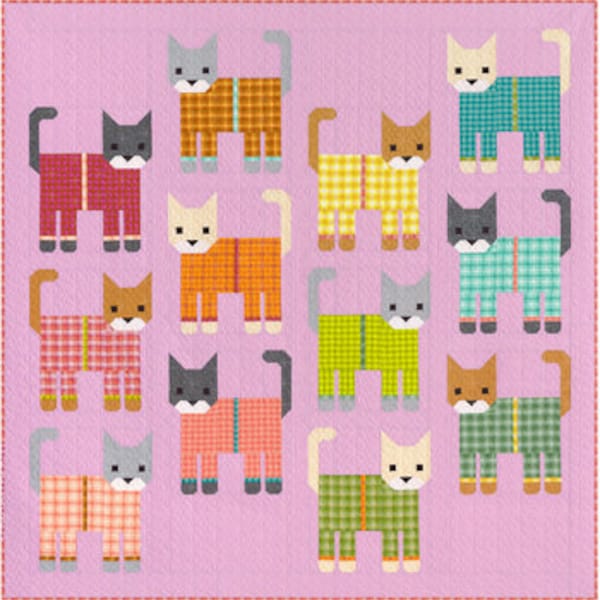 Cats in Pajamas EH 074 by Elizabeth Hartman-  Robert Kaufman