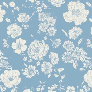 Flowers For Mom Porcelain PTG33405 from Potager designed by Sharon Holland for Art Gallery- 1/2 Yard