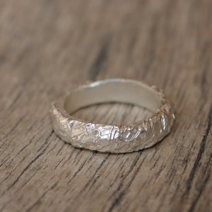 Sterling silver molten band ring, sterling silver ring, molten ring, organic ring, wabi sabi ring, unisex ring, custom ring, unisex ring