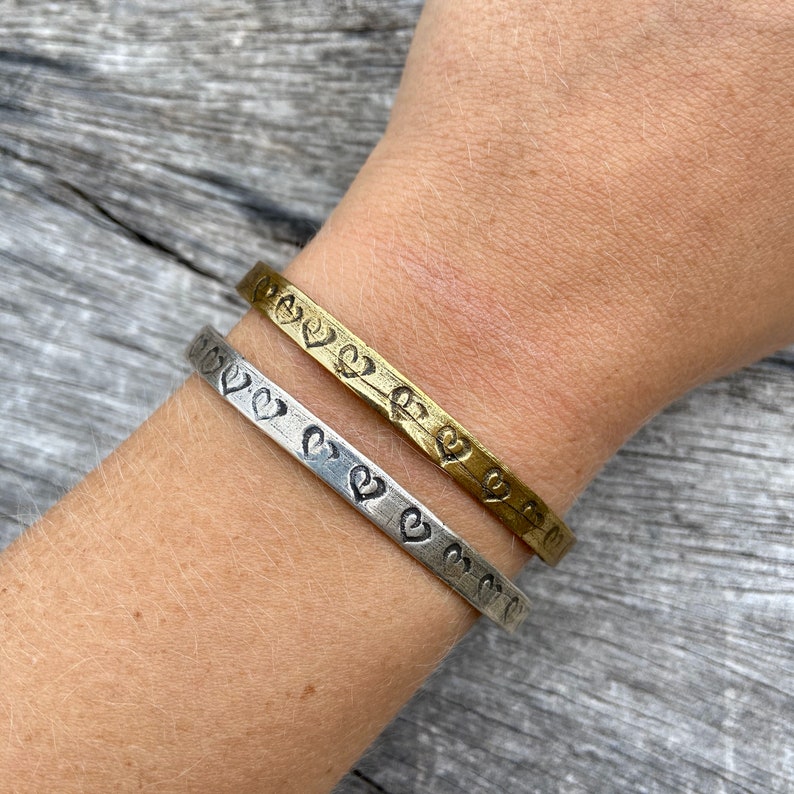 Brass love cuff