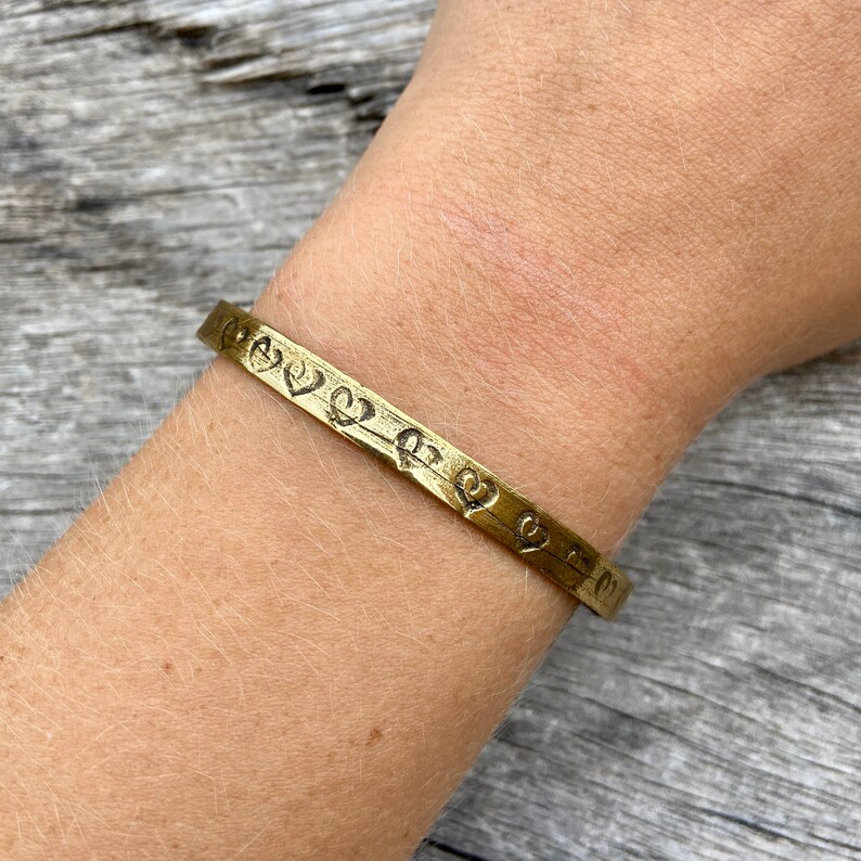 Brass love cuff