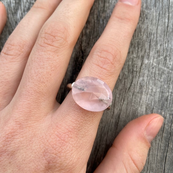Rose quartz jewelry etsy deals