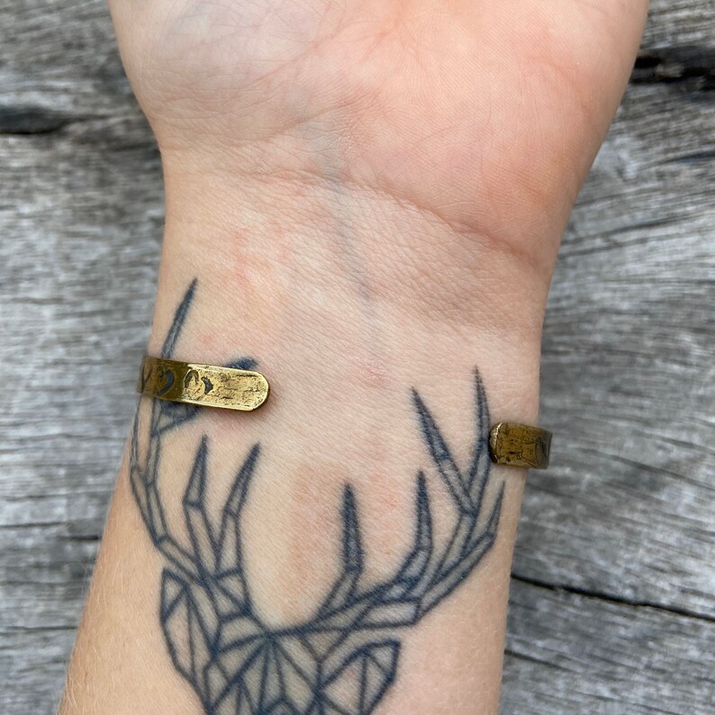 Brass love cuff