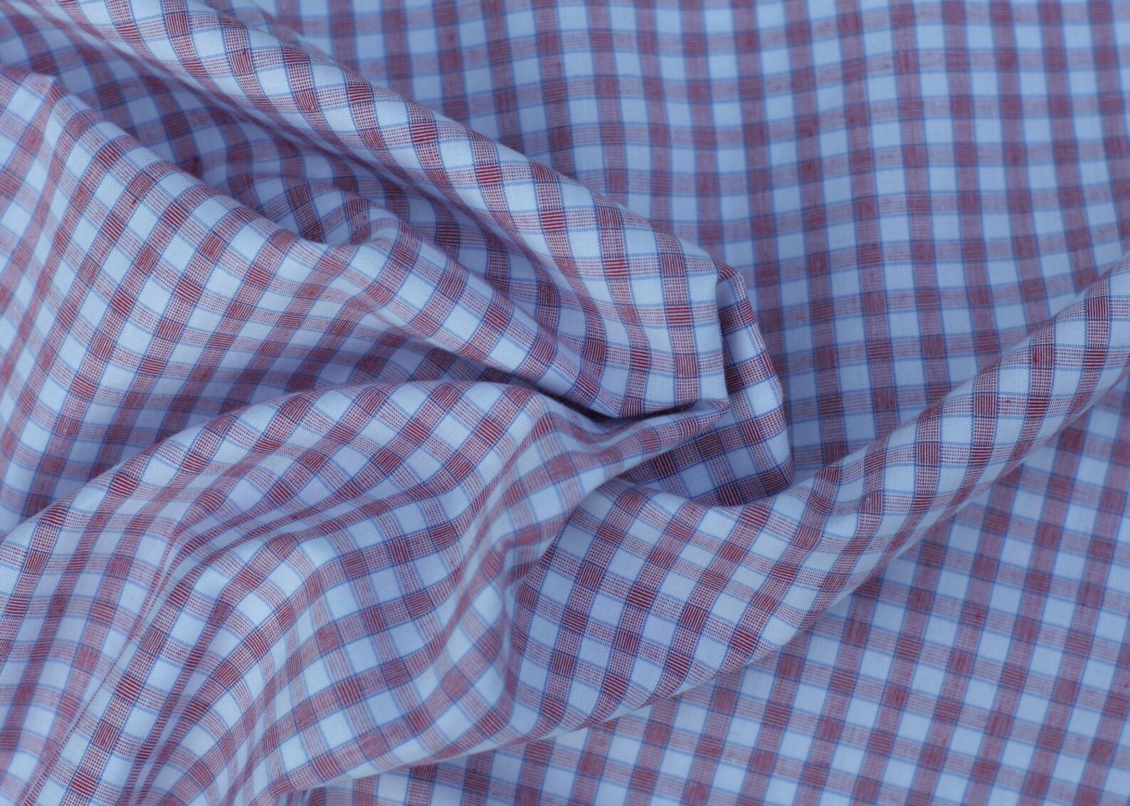Red and Blue Plaid Pima Cotton Fabric 1 Yard Etsy