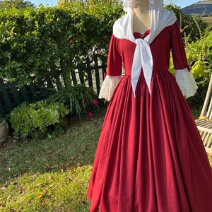 daughter of American revolution colonial gown made to measurements and choice of print plus size