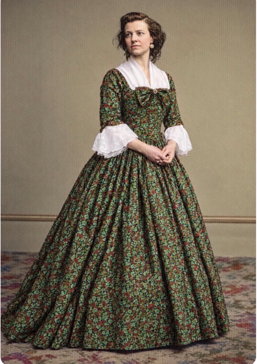 old fashioned christmas dress Custom Colonial With Mop Cap – 3 Pc Katy Gown Made to Measurements Dress pattern