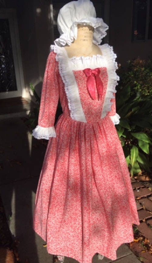 Revolutionary War Gown DAR Gown Colonial Dress Made to Measurement Choice  of Color Size 6-10 