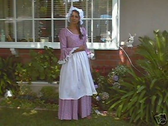 3 pc colonial women dress pilgrim dress historical dress american dress made to measurement size 12-14