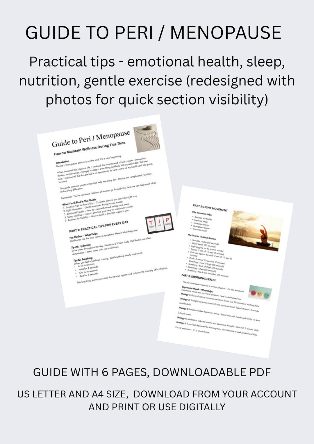 Peri / Menopause Guide With Practical Tips Emotions, Sleep, Nutrition ...