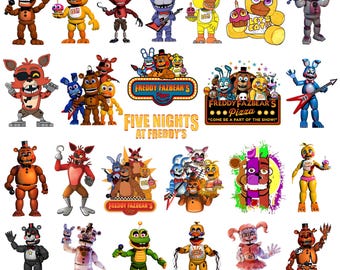 Five Nights at Freddys PNG, Five Nights at Freddys Cake Topper, Fnaf Birthday Party Designs, Freddy's Clipart , Digital Download