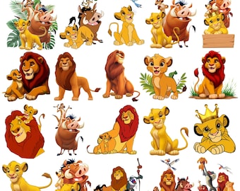 Lion King SVG Mega, Simba Svg for Cricut, Lion King Png, Hakuna Matata Svg for Shirts, Layered Svg Files, Lion King Clipart, Baby Simba Png