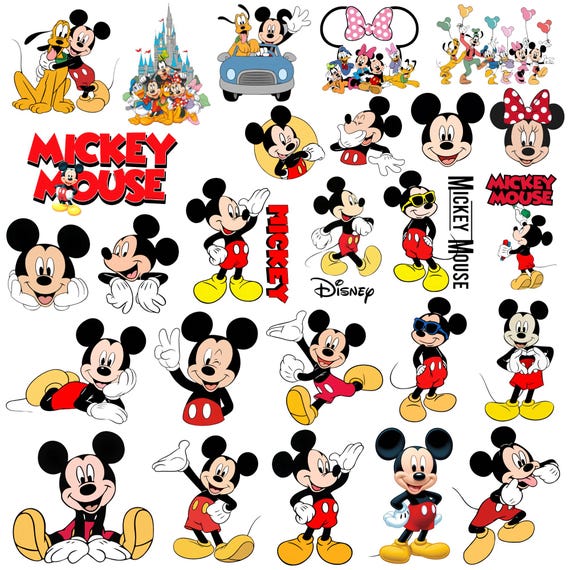 Mickey Mouse SVG Bundle | Mickey Mouse, Sublimation Files Cartoon Bundle , Digital Download | Mickey Mouse PNG
