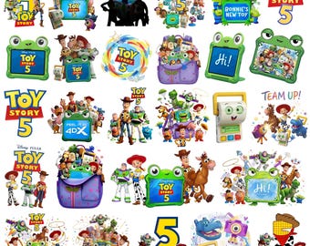 Toy Story 5 Characters Bundle PNG, Woody Buzz Jessie Digital Clipart, You’ve Got a Friend in Me, Instant Download