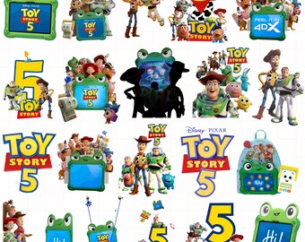 Toy Story 5 PNG, Toy Story 5 Clipart Bundle, Editable Toy Story Buzz Woody new characters, Toy Story 5 Birthday files for shirt cake topper