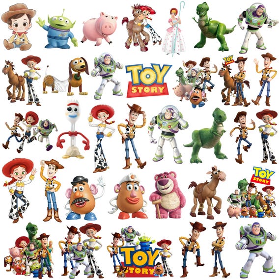 Toy Story Clipart PNG Bundle, Toy Story PNG Cartoon Sublimation Clipart, Toy Story Movie Themed Clip Art Collection, Toy Story Party PNG Svg