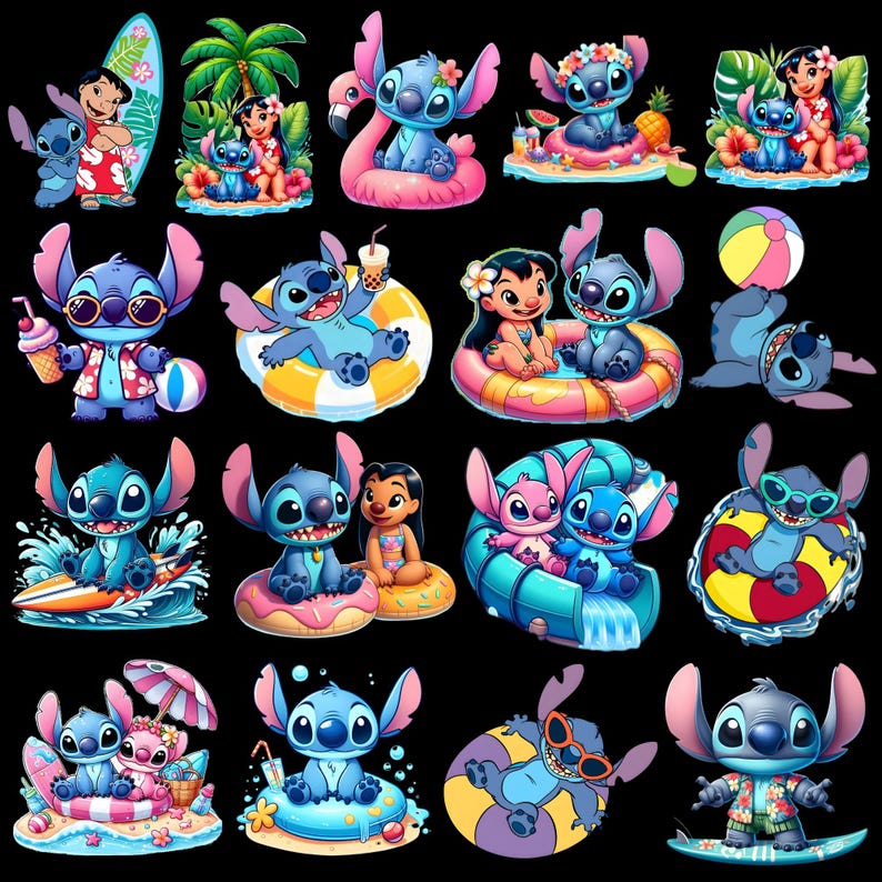 Stitch Pool Raft Stitch Files, Stitch PNG Stitch Bundle, Stitch Png, Stitch Clipart ...
