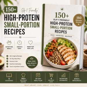 glp 1 cookbook GLP-1 Diet for Beginners: 90-Day Meal Plan with 5-Ingredient Recipes to Boost Weight Loss, Curb Cravings, and S, (Paperback) Complete with six weeks worth of meal plans 22b4c0b0-fs-glp1-booklet-image_109s05v000000000000028.png