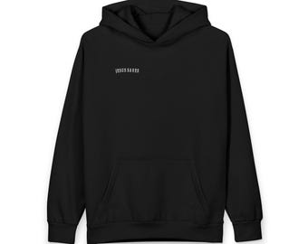 Sudadera con capucha "Praise The Lord" / Religiosa, con estampado en la espalda, de tejido grueso, color negro.