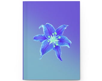 Hardcover Journal: Starfruit Lily | Matte Blue & Purple Gradient