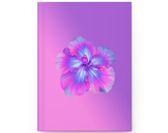 Very-Berry Hibiscus Hardcover Journal | Matte Pink & Purple Gradient