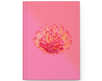Hardcover Journal: Pomegranate Pincushion | Matte Pink & Orange Gradient