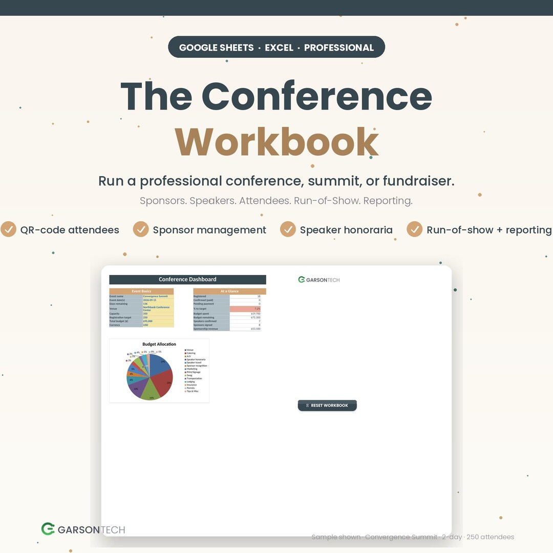 The Conference Workbook | Conference + Summit + Fundraiser Planner ...