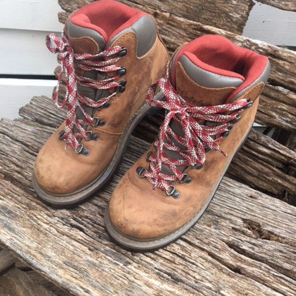 Cabela's Heavy Duty Leather Hiking Boots Women's 8.5  "Gorpcore"