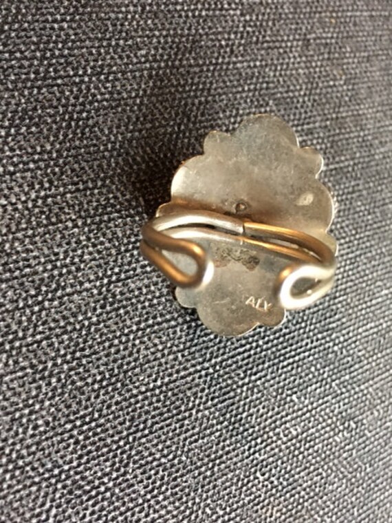 Silver Concho Style Ring Adjustable Southwest - image 3
