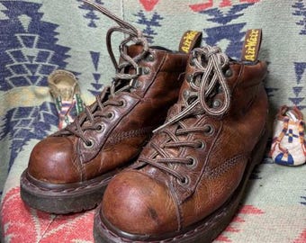 Vintage Dr MARTENS Boots Doc Mens US Size 11 UK 10 Brown Leather