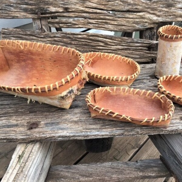 Birch Bark Baskets Etsy