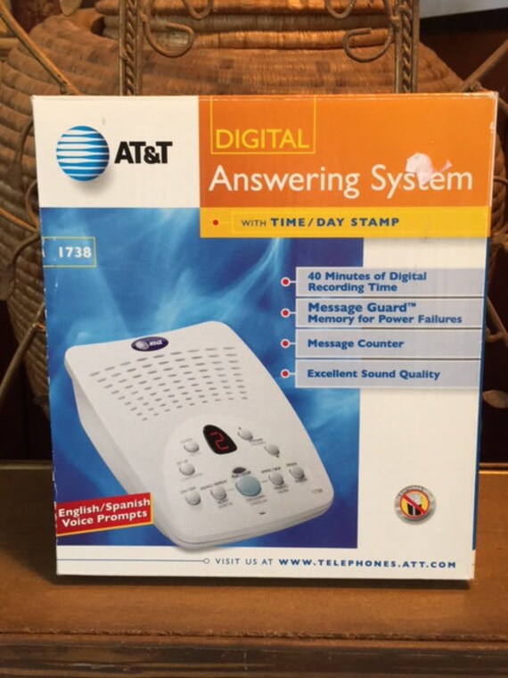 Vintage AT&T Answering Machine Original Box Complete With Etsy