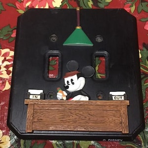 Vintage Mickey Mouse Double Light Switch Cover
