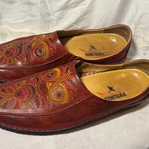 PIKOLINOS Red and Orange Slip-On Loafers with Intricate Design Comfortable men main image 4