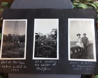 Antique Original Photographs 1920's Americans Working Construction Paraguay set of 6