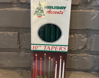 "VTG NIB ""Holiday Accents 10"" Wachskerzen Box mit 12 Stück."