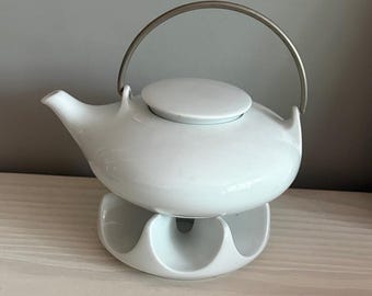 Vintage Arzberg Teaworld Tunis Teekanne mit Warmhaltesockel