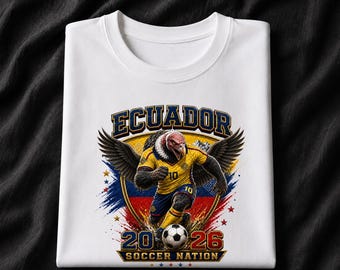 Ecuador 2026 Soccer Shirt, Ecuadorian Condor Football Fan Tee, Soccer Nation Graphic Shirt, Ecuador Game Day T-Shirt